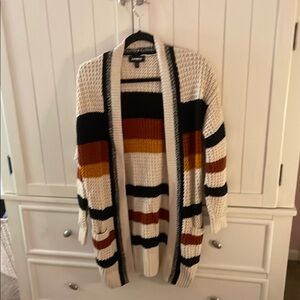 Express Multicolor Knit Cardigan